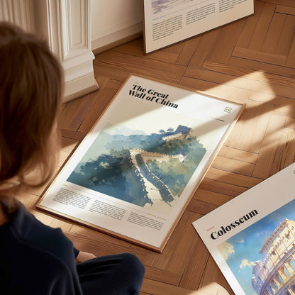 The Great Wall of China Poster | World Heritage Architecture Landmark Wall Art
