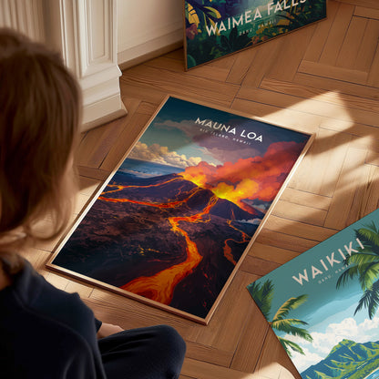 Mauna Loa Volcano Poster | Big Island Hawaii Wall Art Print