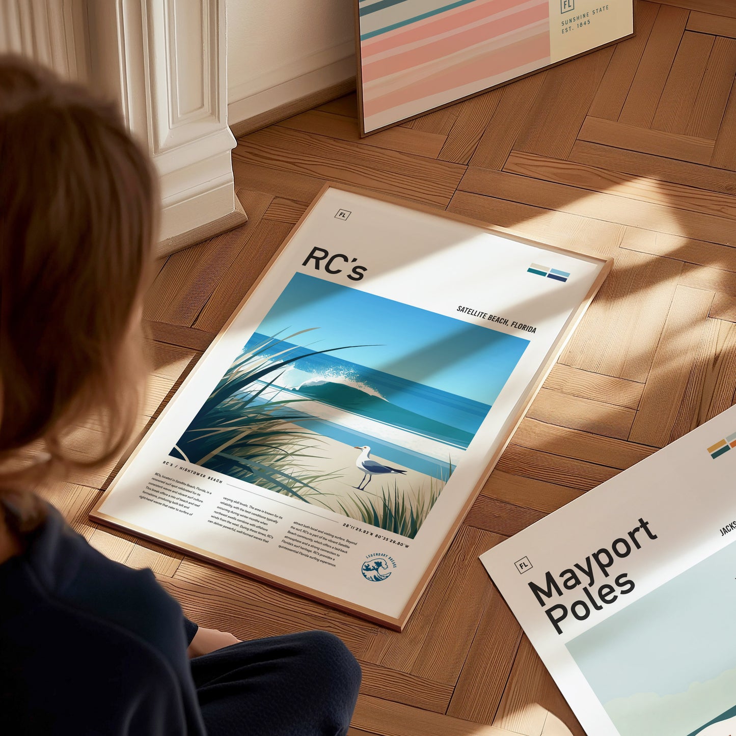 RC's Surf Spot Poster | Satellite Beach Florida Surfer Art