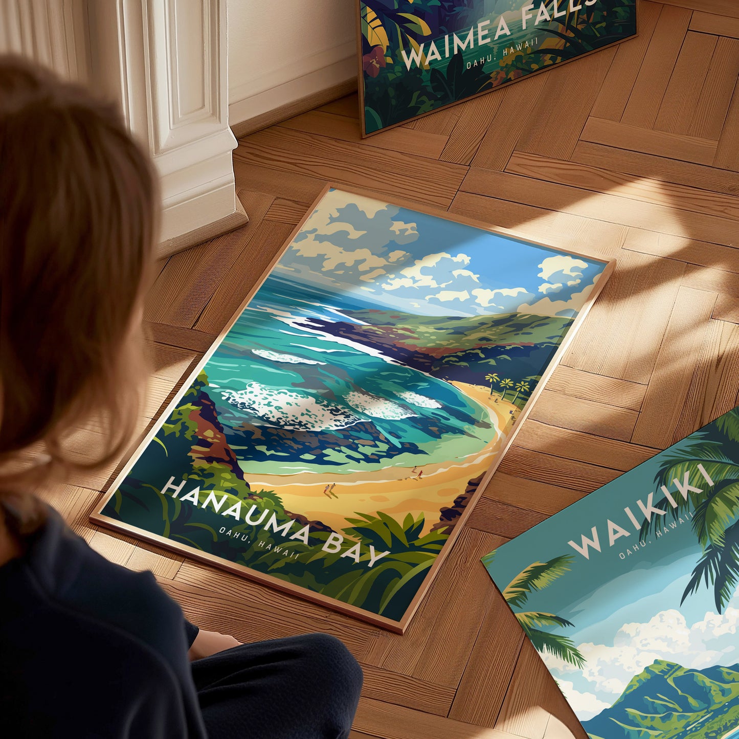 Hanauma Bay Poster | Oahu Hawaii Snorkeling Beach Wall Art