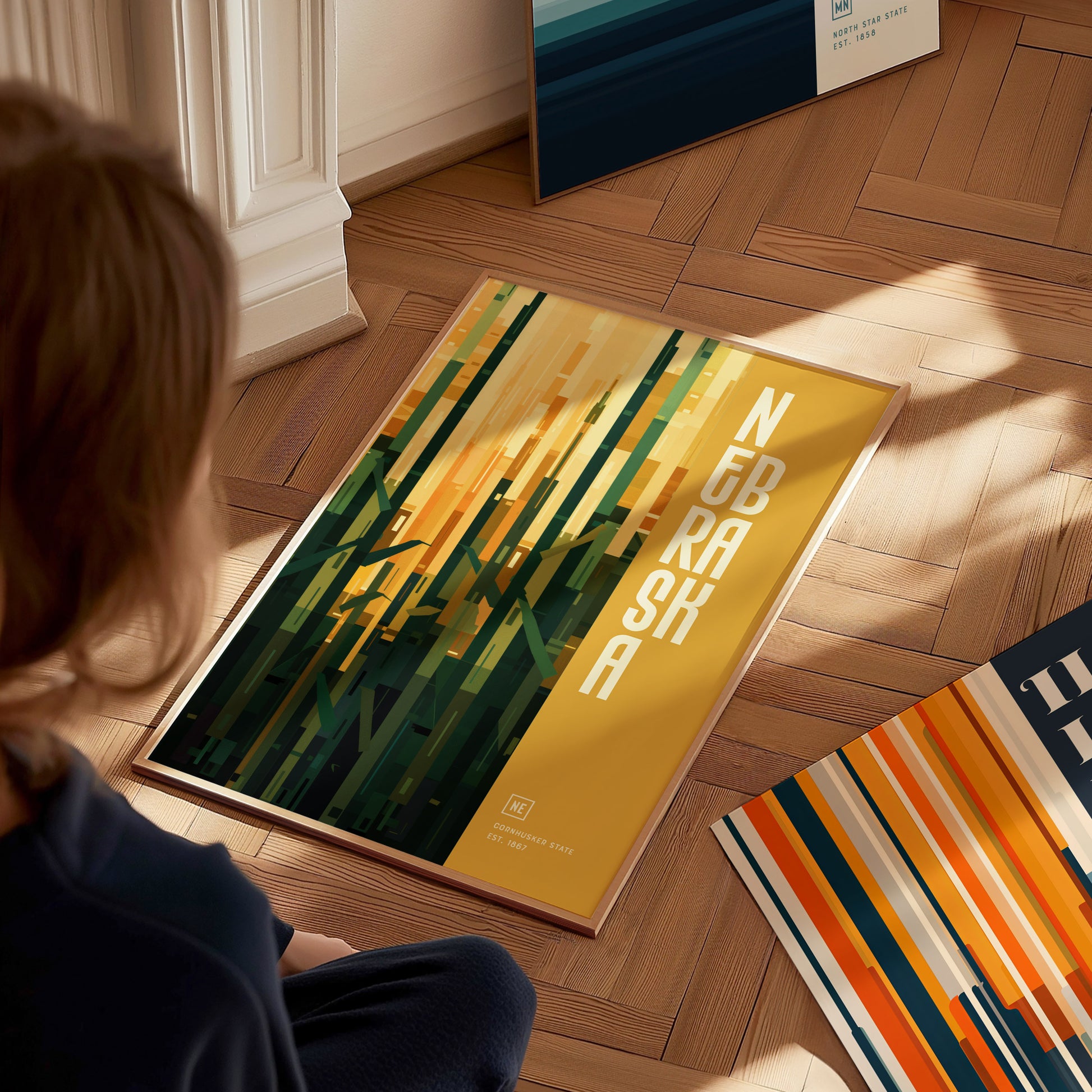 Nebraska Cornhusker State Poster | State Wall Art Print