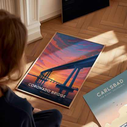 Coronado Bridge Poster | San Diego California Wall Art