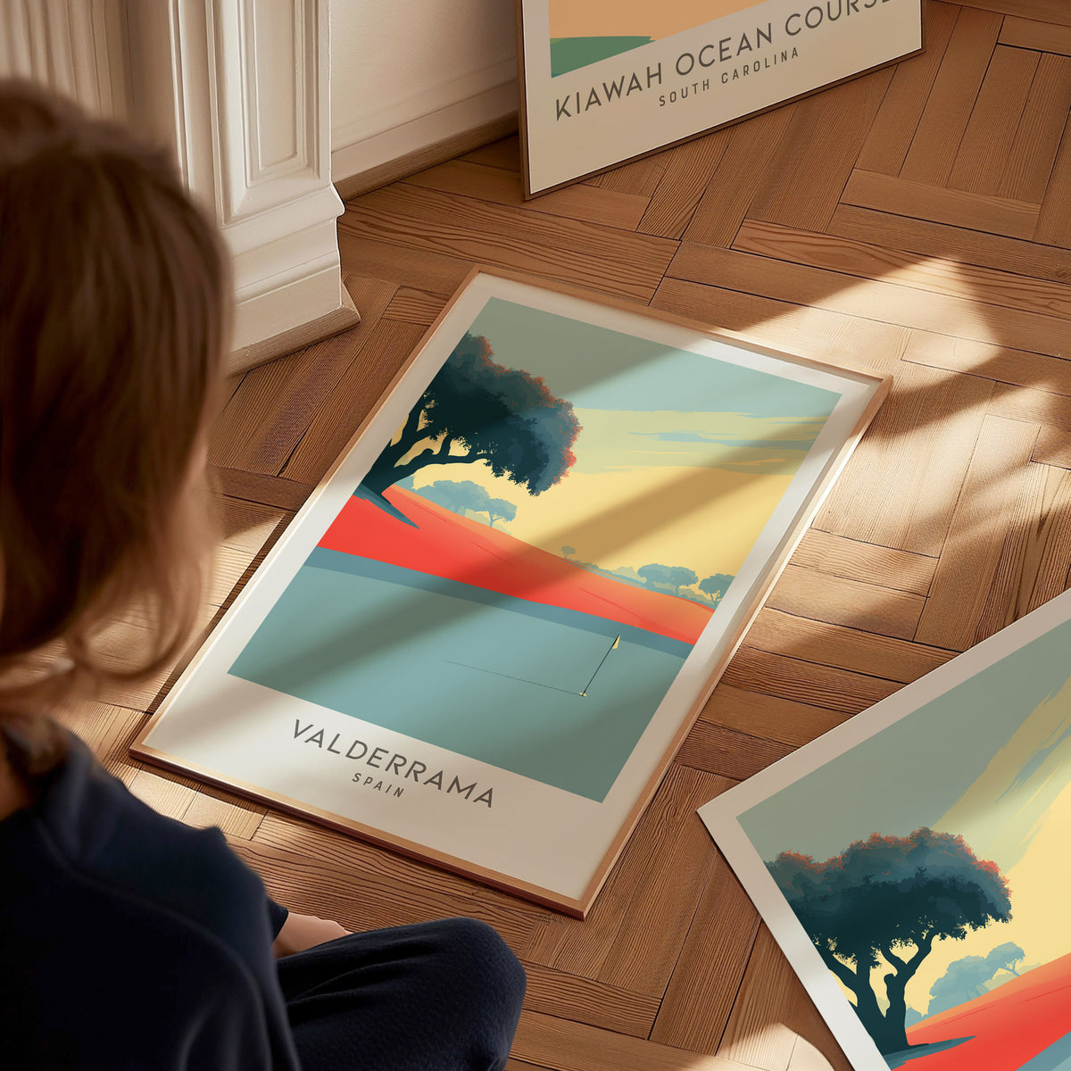 Valderrama Matte Border Poster | Spain Travel Wall Art — styled in a modern interior
