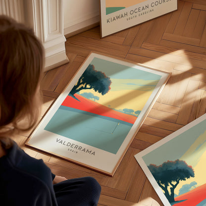 Valderrama Matte Border Poster | Spain Travel Wall Art — styled in a modern interior