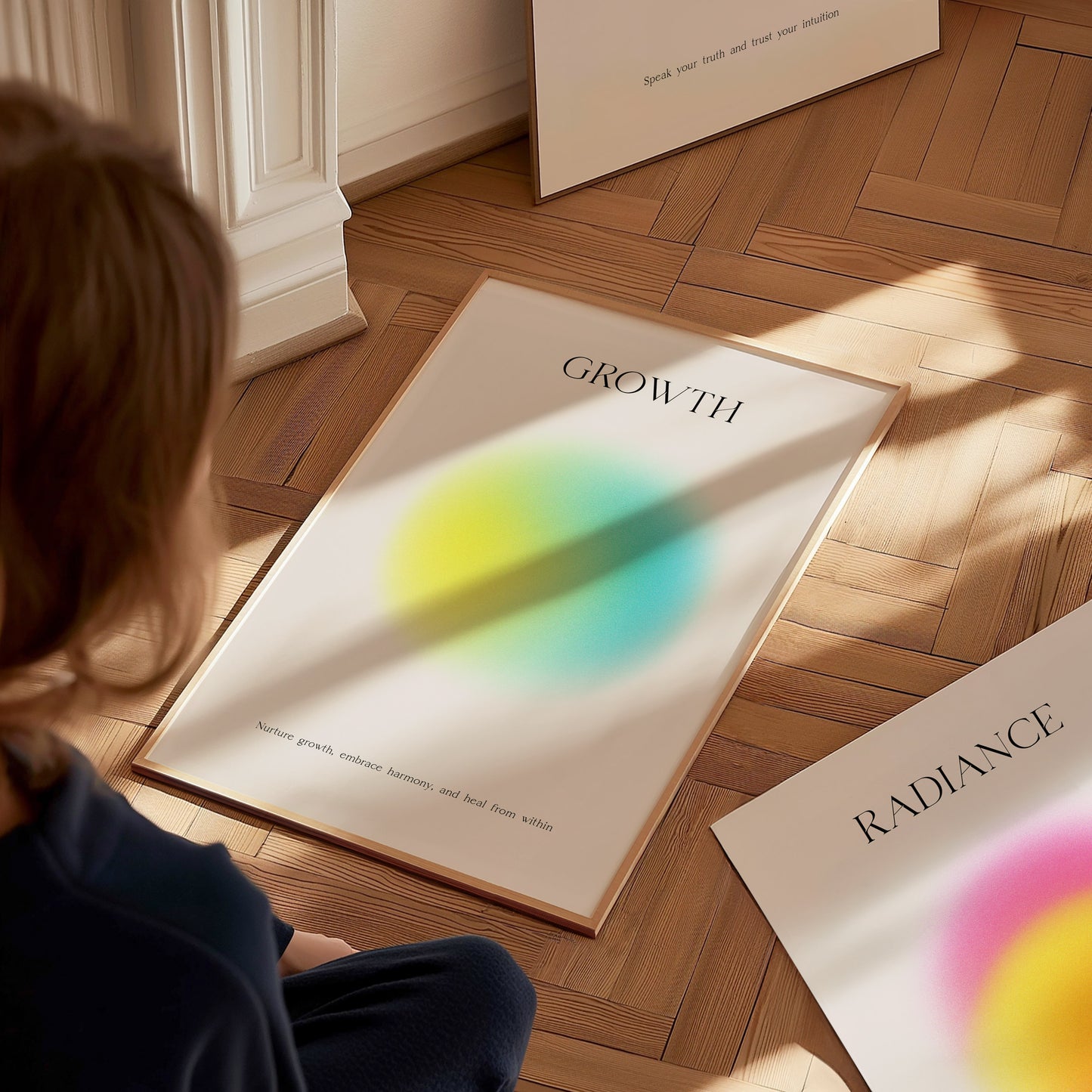 Growth Aura Poster | Minimalist Modern Typographic Wall Art