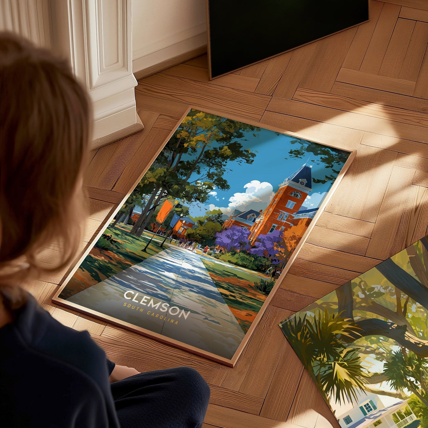 Clemson South Carolina Poster | College Town University Campus Wall Art