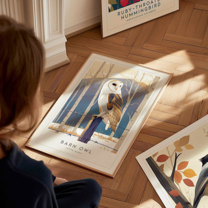 Barn Owl Audubon Print | Bird Lover Wildlife Wall Art | Framed or Unframed