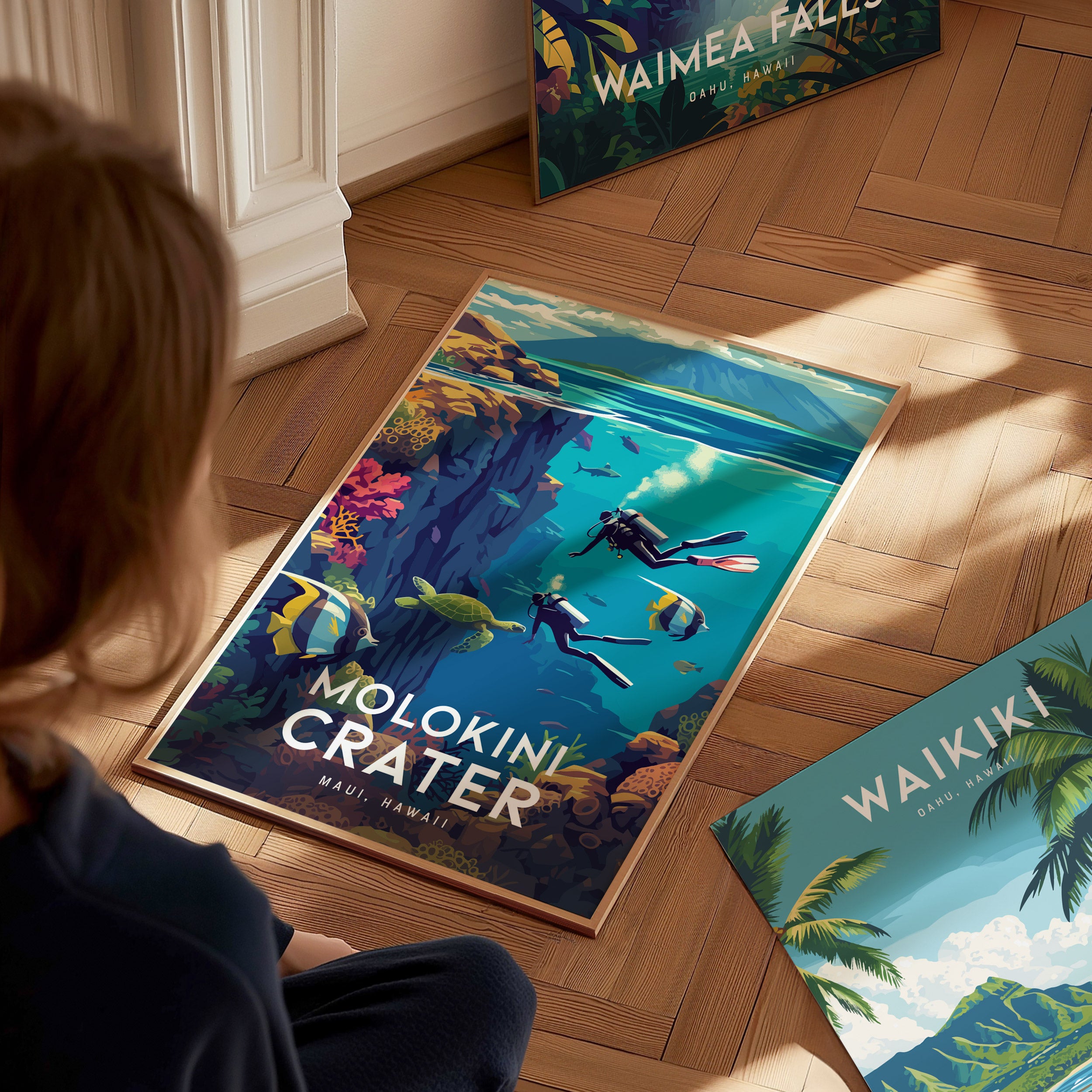 Molokini Crater Poster | Maui Hawaii Wall Art | Swell Scenes