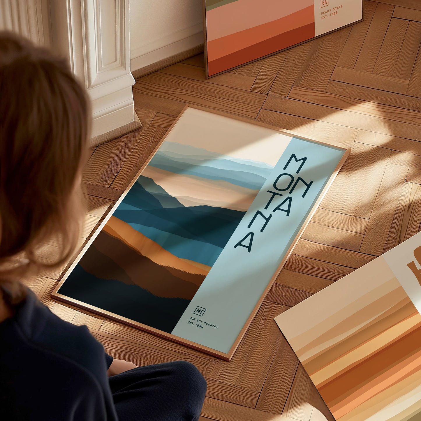 Montana Minimalist Poster | Big Sky State Wall Art