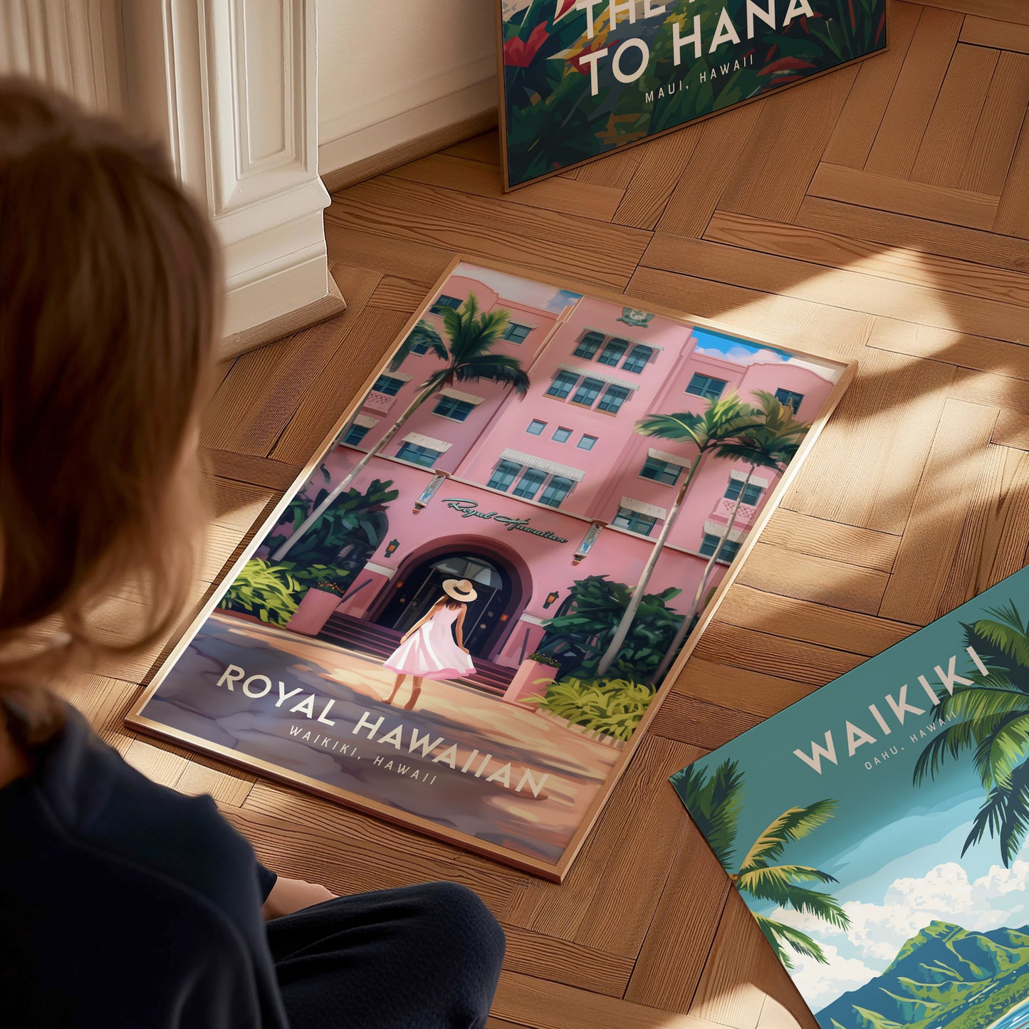 Royal Hawaiian Hotel Poster | Waikiki Pink Palace | Hawaii Romance Gift