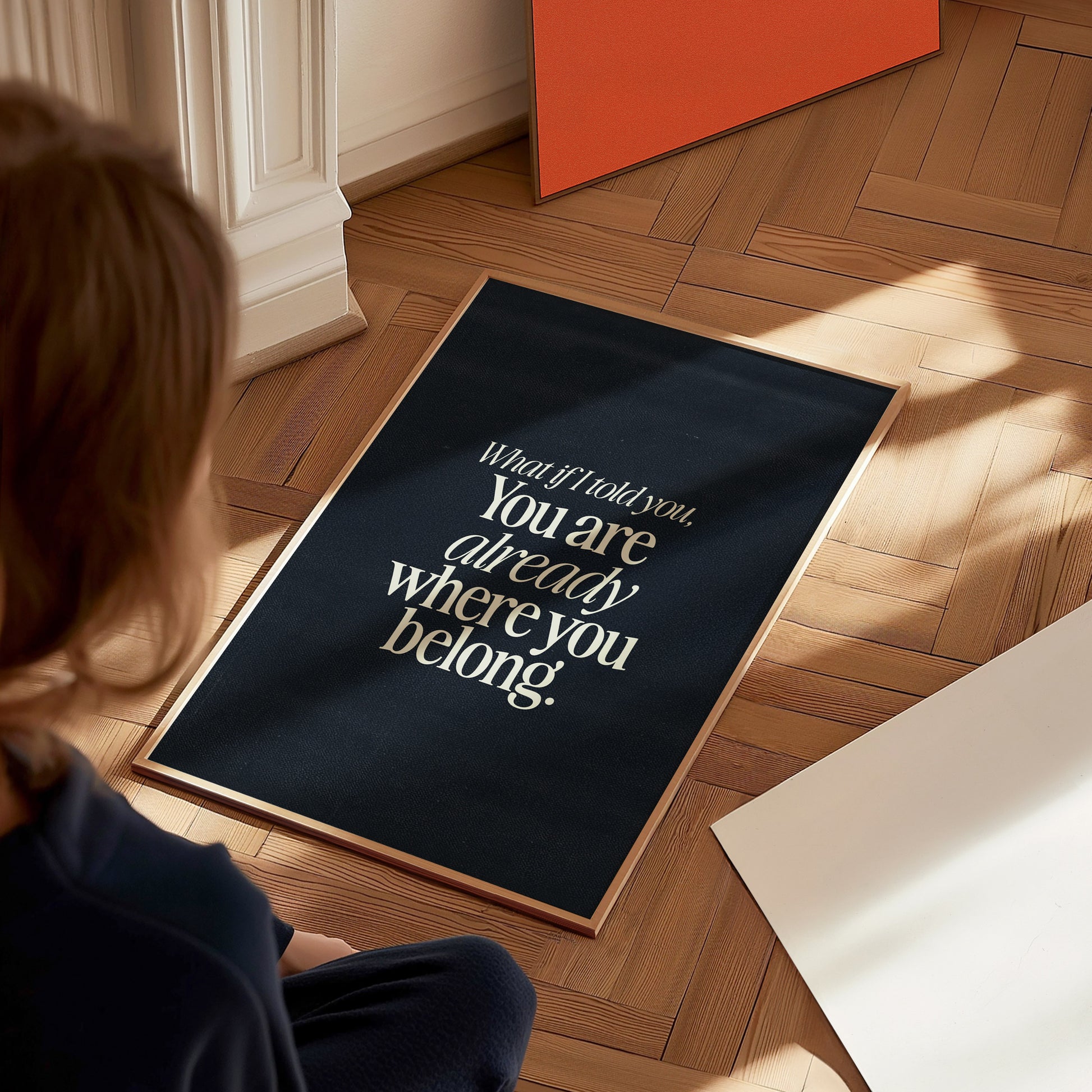 What If I Told You Poster | Mindfulness Quote Typography Wall Art Gift