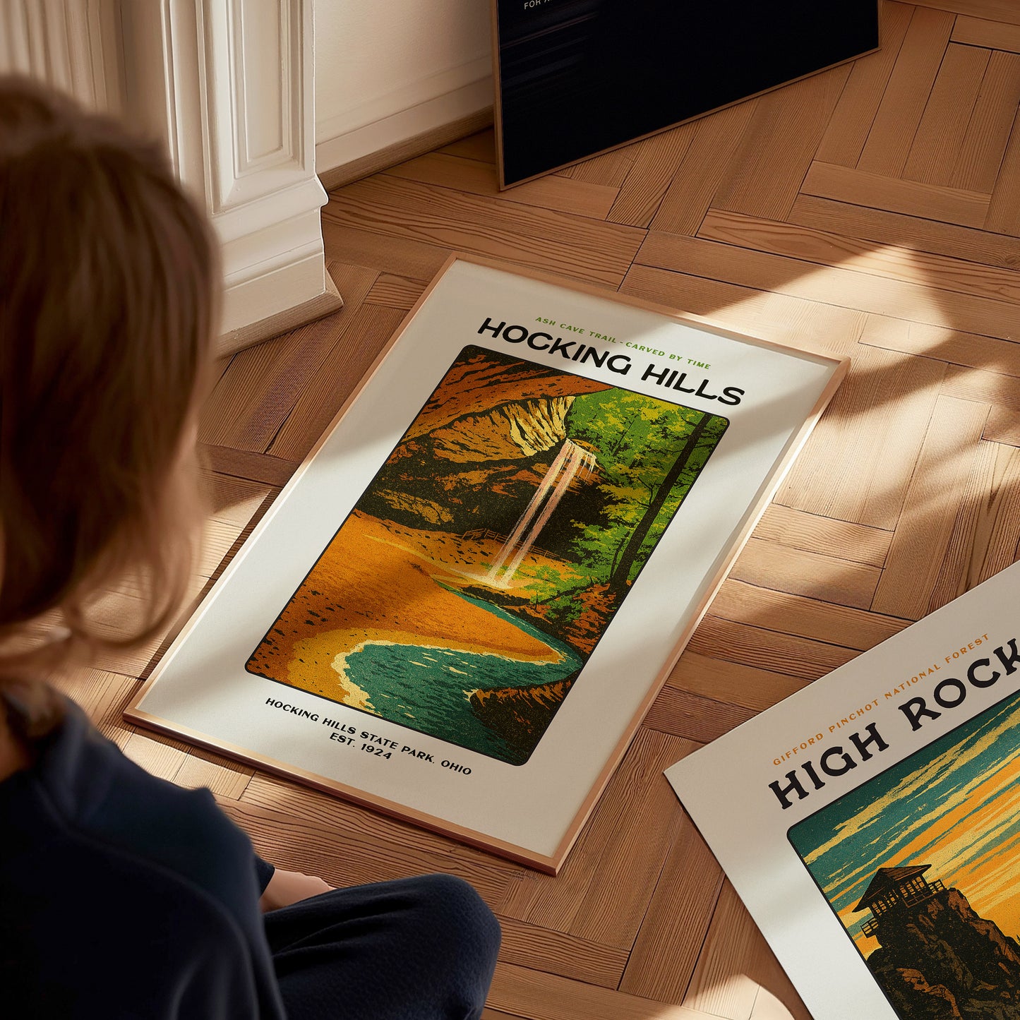 Hocking Hills Poster | Ash Cave Ohio State Park Wall Art