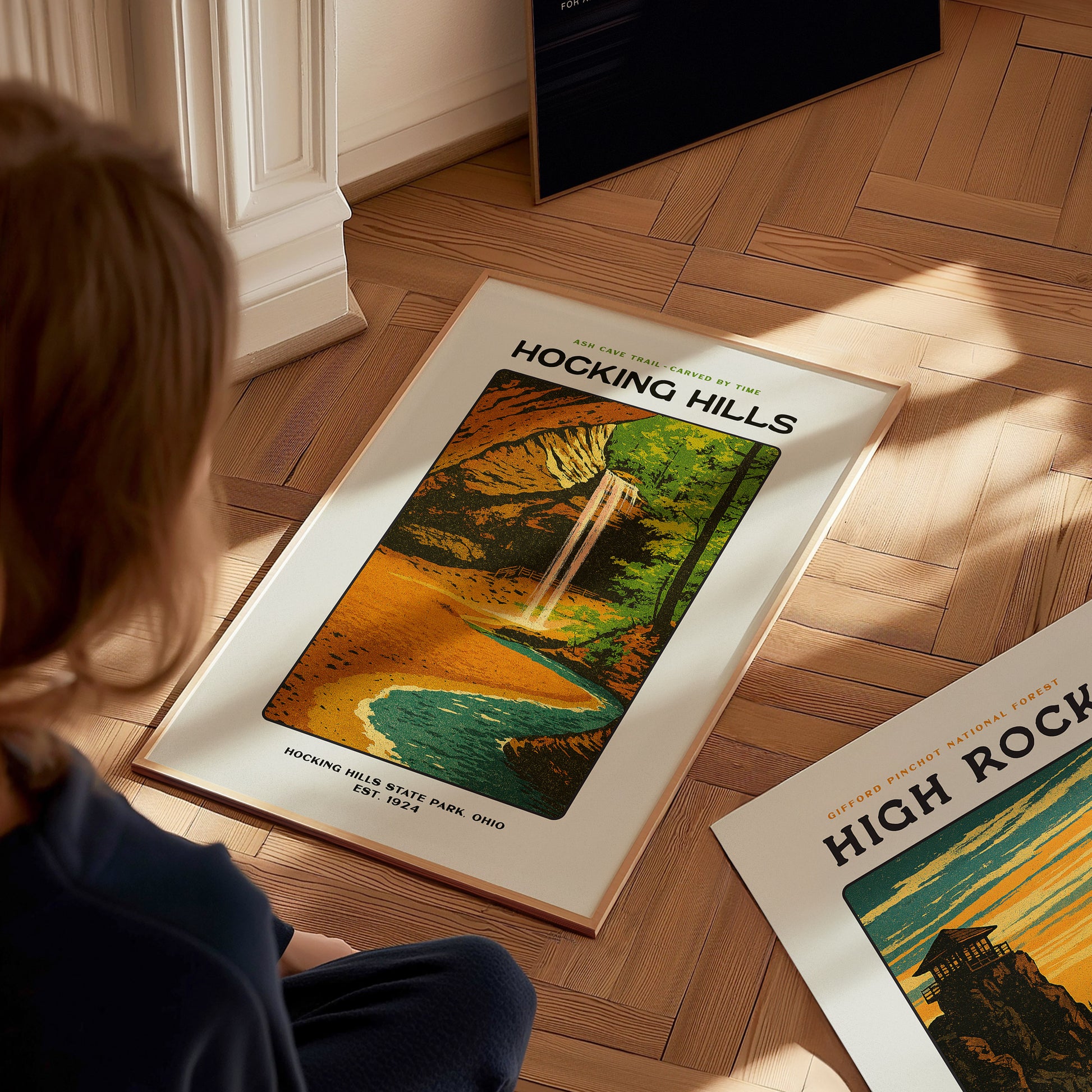 Hocking Hills Poster | Ash Cave Ohio State Park Wall Art