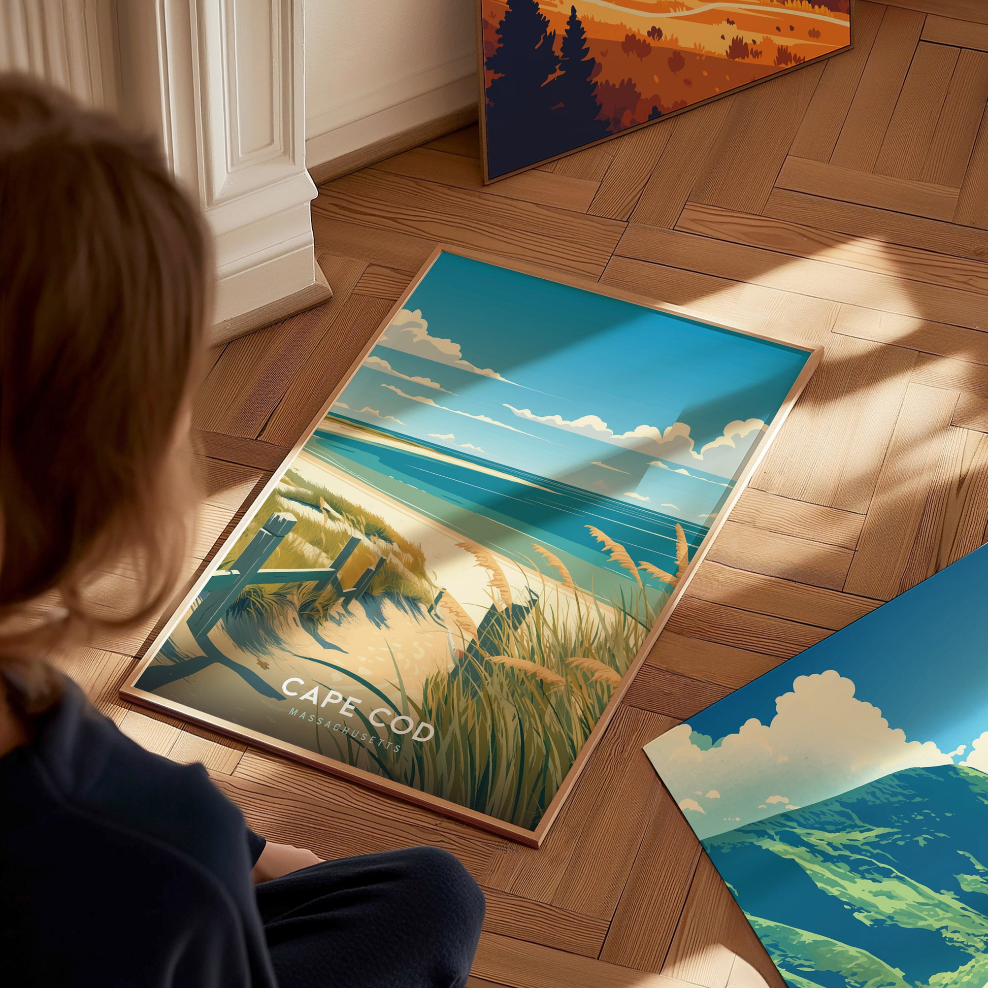 Cape Cod Massachusetts Poster | Coastal Beach House Wall Art | Framed or Unframed