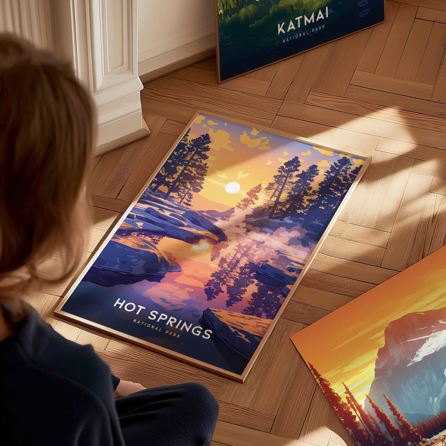 Hot Springs National Park Poster | Arkansas Bathhouse Row Wall Art