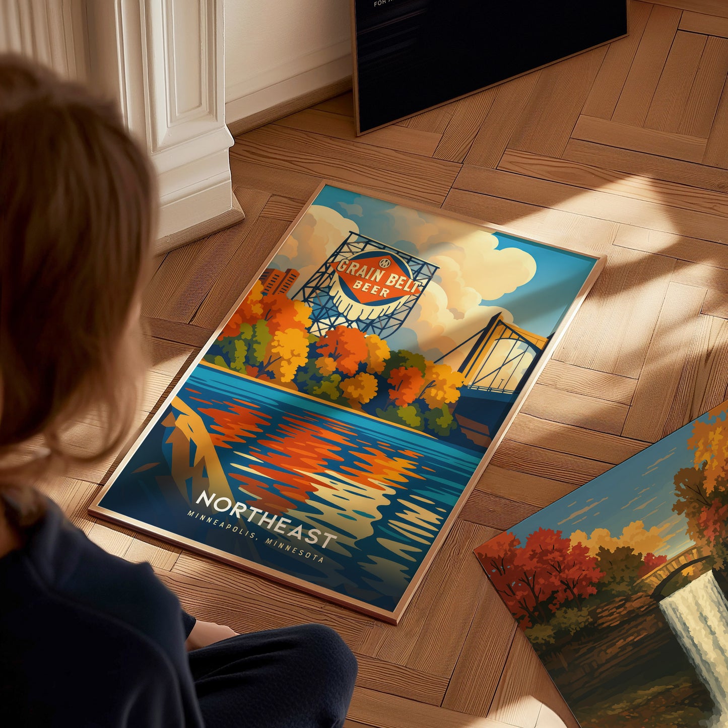 Northeast Minneapolis Poster | Grain Belt Beer Sign Wall Art Print