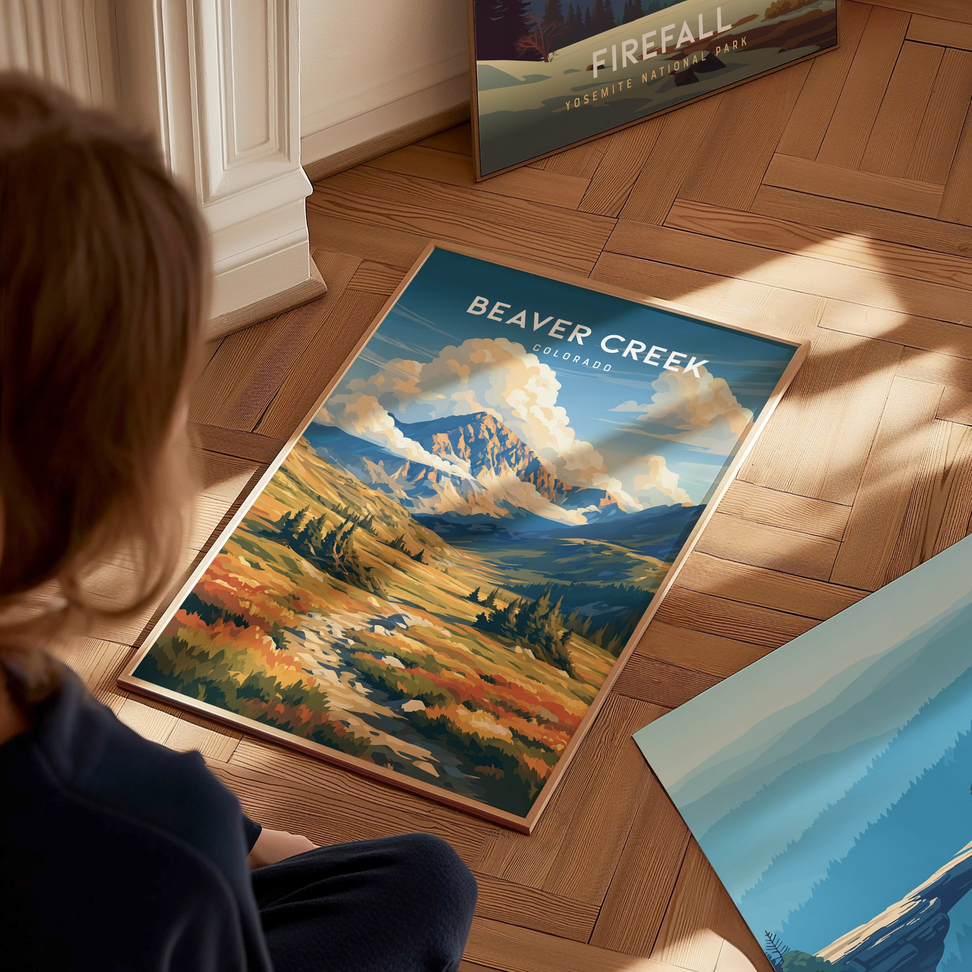 Beaver Creek, Colorado Poster | Alpine Village & Ski Mountain Wall Art — styled in a modern interior