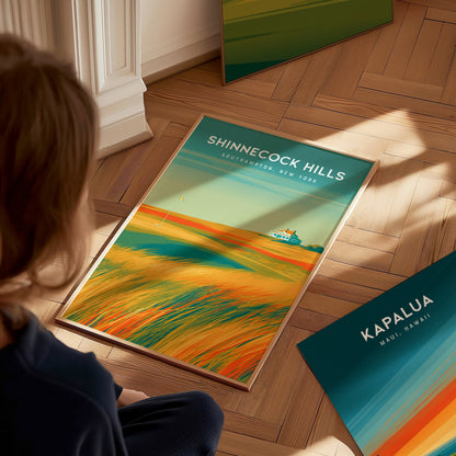 Shinnecock Hills, Southampton, New York Poster | Legendary Links Golf Course Print Wall Art — styled in a modern interior