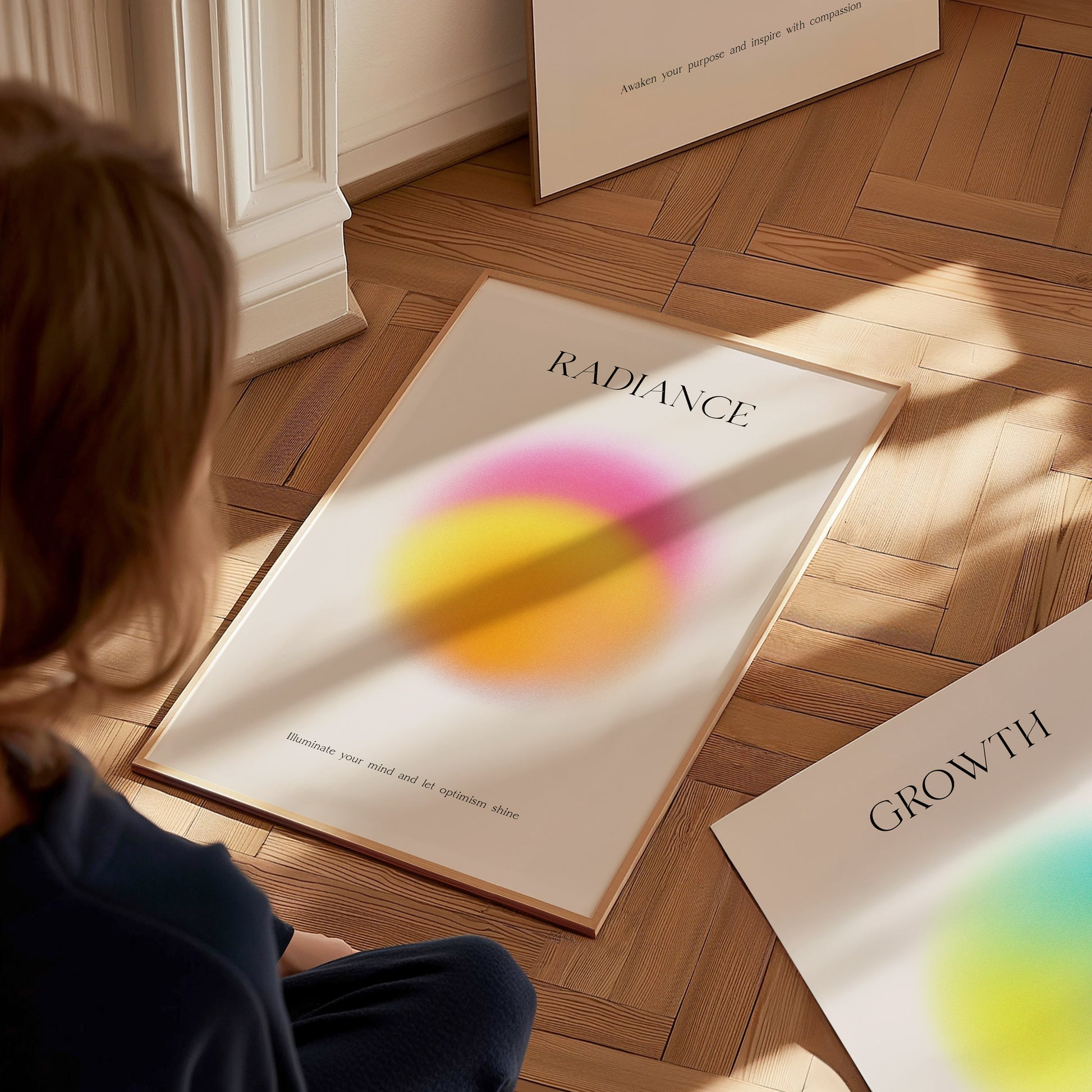 Radiance Aura Poster | Trendy Minimalist Abstract Wellness Wall Art