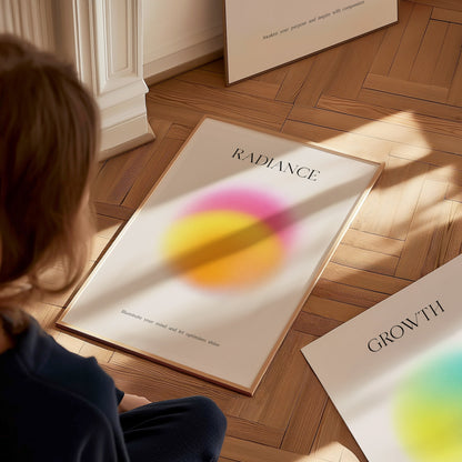 Radiance Aura Poster | Trendy Minimalist Abstract Wellness Wall Art