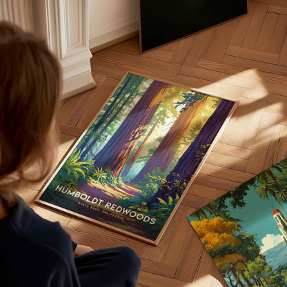Humboldt Redwoods State Park Poster | Avenue of the Giants Wall Art