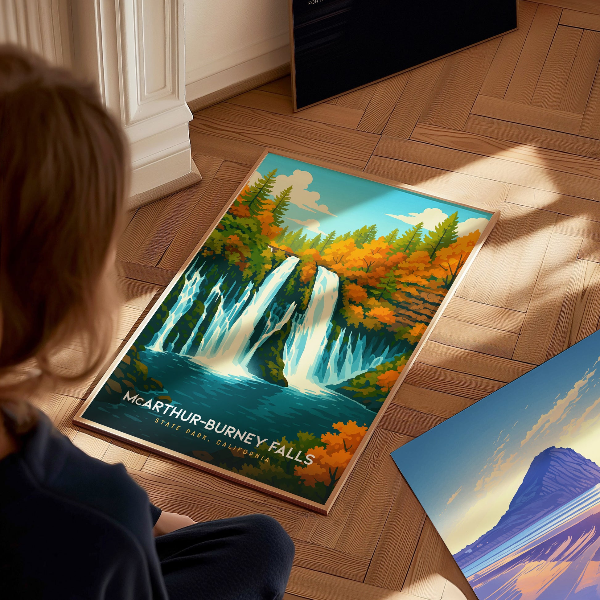 McArthur-Burney Falls Poster | California Waterfall Wall Art