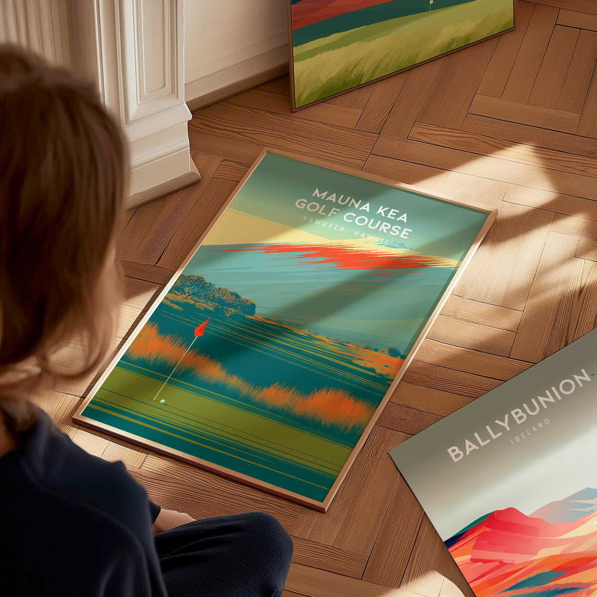 Mauna Kea Golf Course, Kamuela, Hawaii Poster | Tropical Links Golfer Gift Wall Art — styled in a modern interior