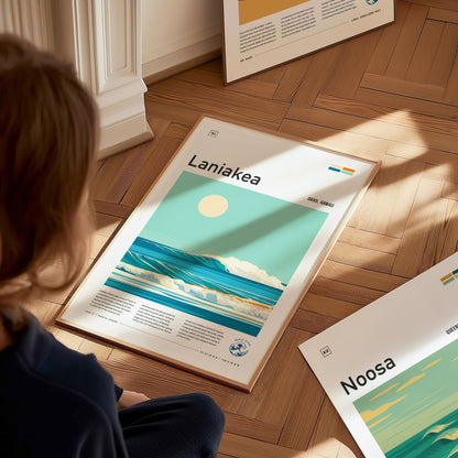 Laniakea North Shore Poster | Oahu Hawaii Surf Spot Wall Art