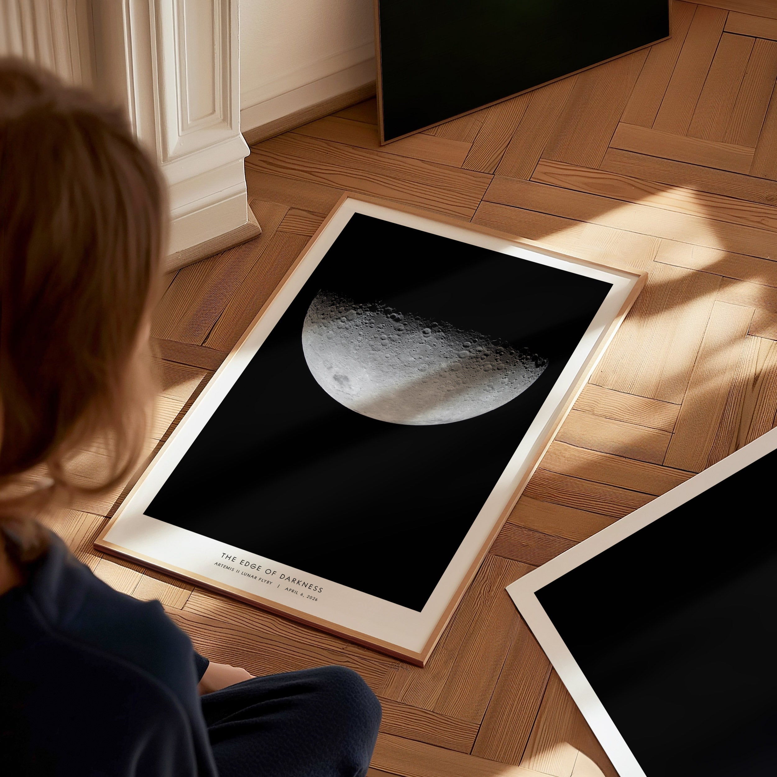 The Edge of Darkness Moon Wall Art | Lunar Craters NASA Space