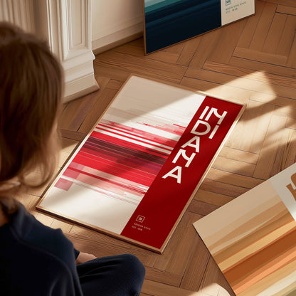 Indiana Poster | The Hoosier State Wall Art