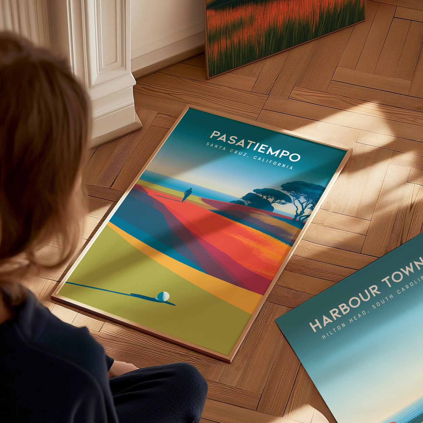 Pasatiempo, Santa Cruz, California Poster | Iconic Links Golfer Gift Wall Art — styled in a modern interior