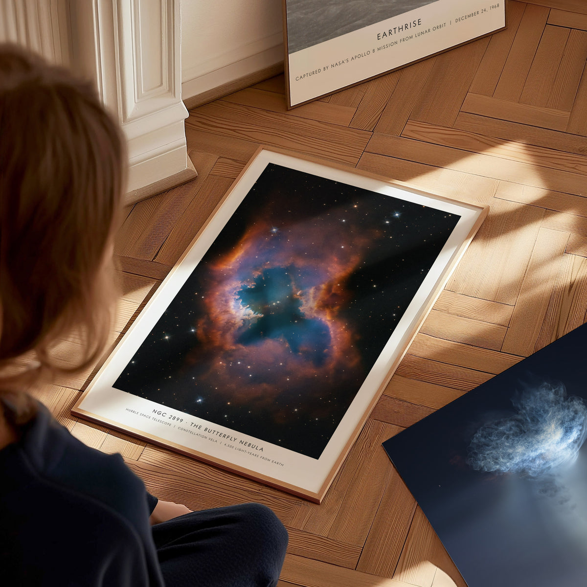 Ngc 2899 · the Butterfly Nebula Poster | Hubble Space Telescope NASA Wall Art Space Photography — styled in a modern interior