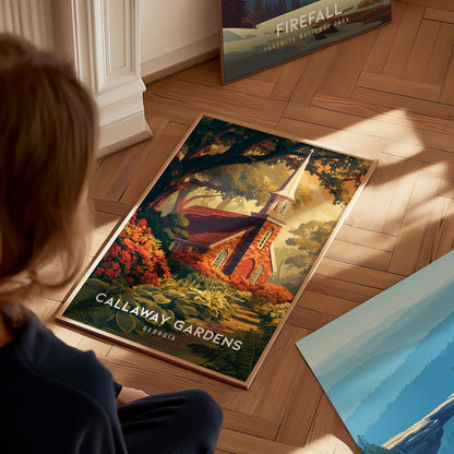 Callaway Gardens, Georgia Poster | Botanical Garden & Nature Wall Art — styled in a modern interior