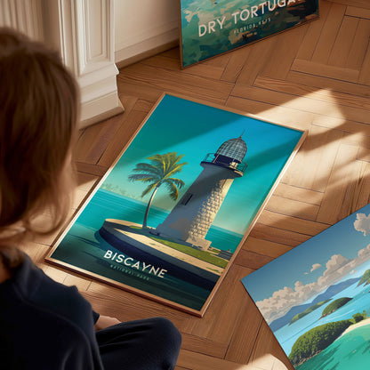 Biscayne National Park | Iconic Florida Lighthouse Wall Art | Framed or Unframed