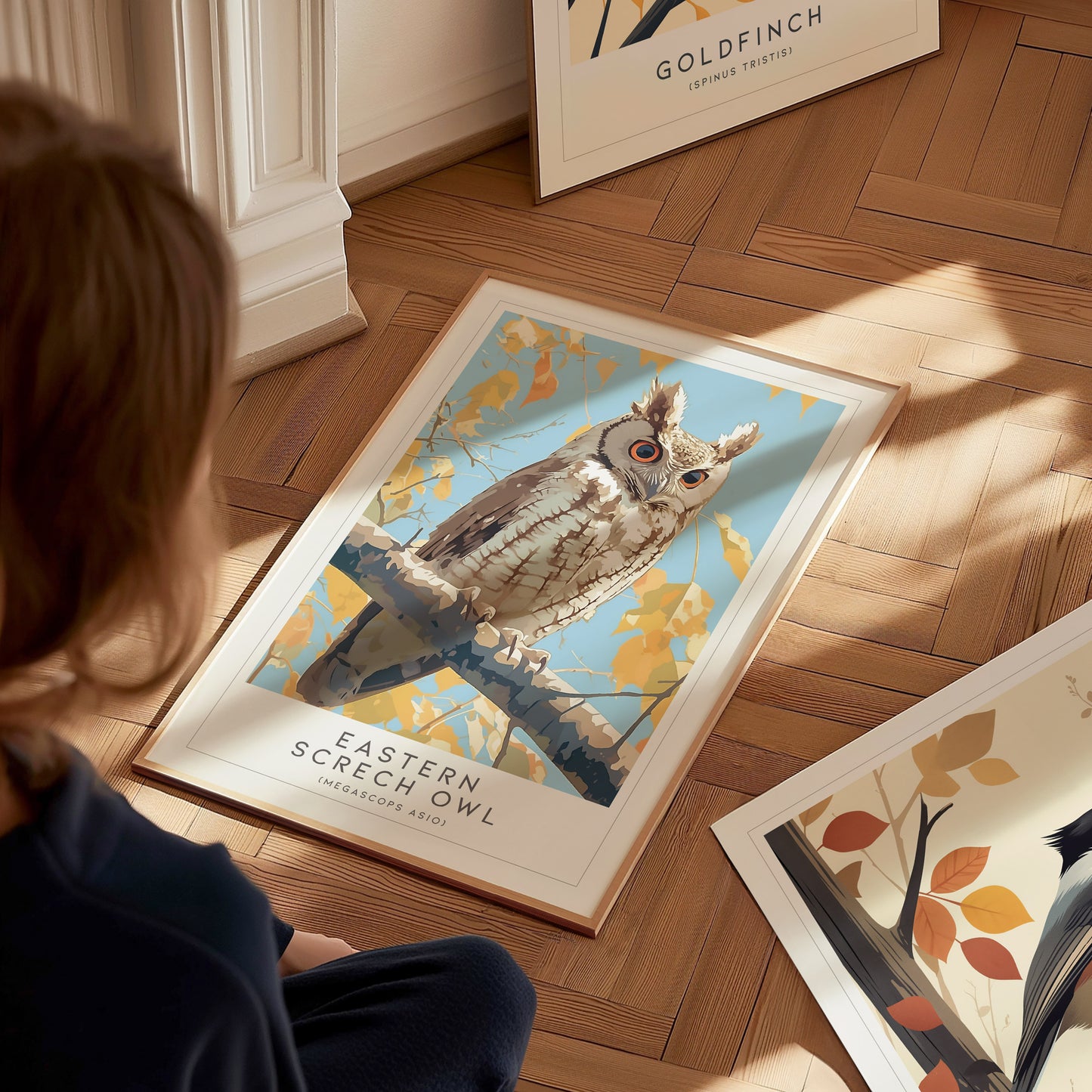 Eastern Screech Owl Poster | Bird Lover Audubon Print Wall Art | Framed or Unframed