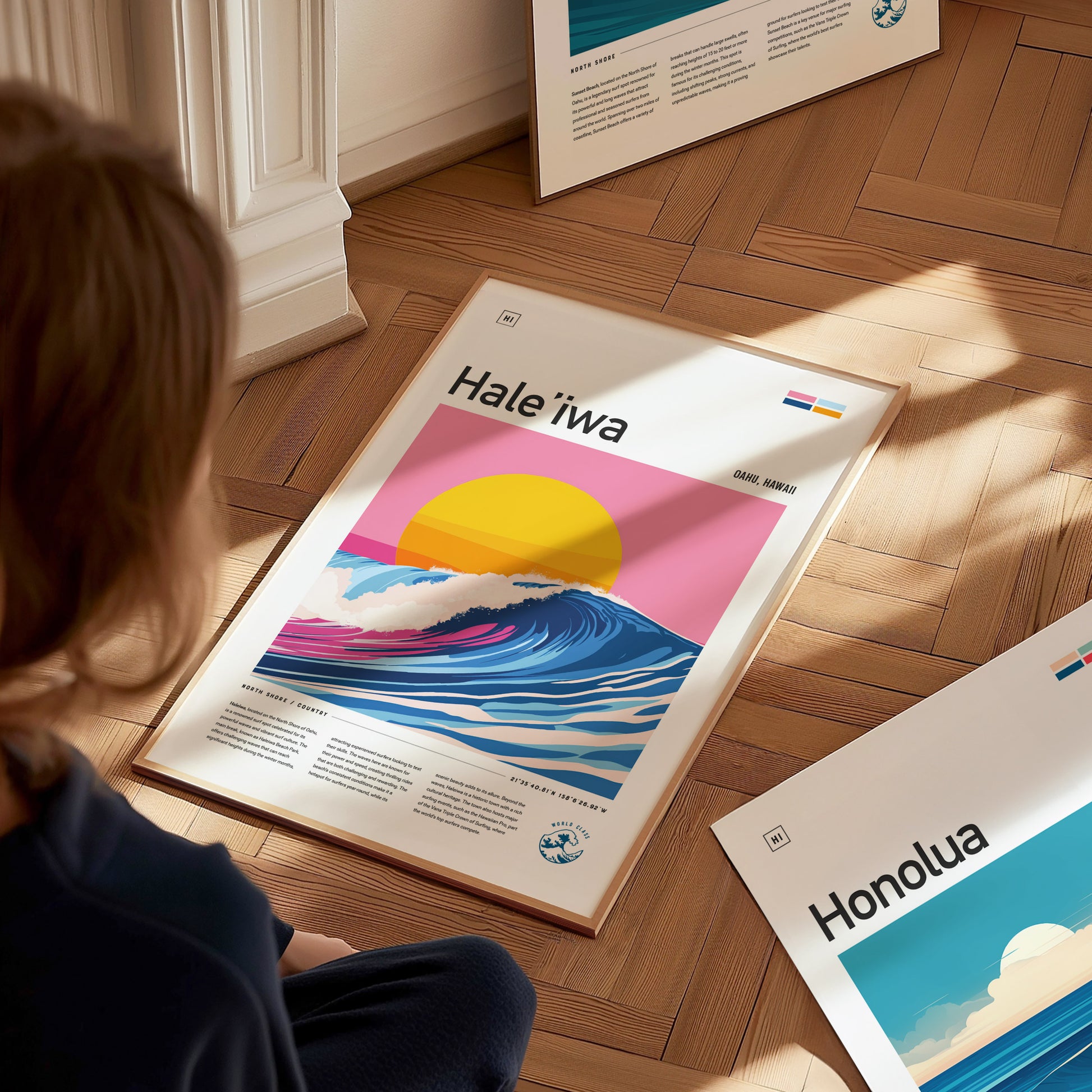 Haleiwa Surf Spot Poster | Hawaii North Shore Surfer Wall Art