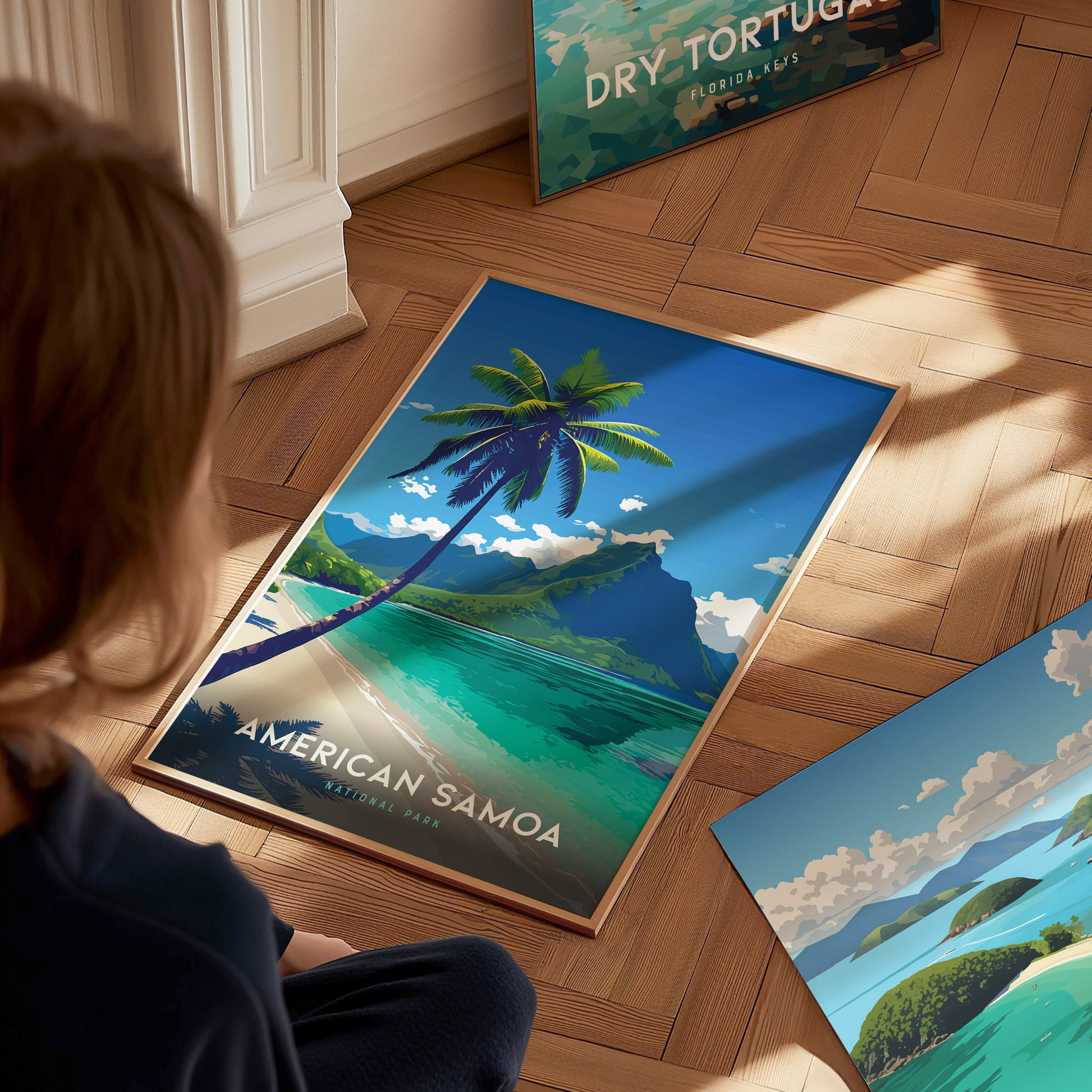 American Samoa Poster | Ofu Beach National Park Tropical Wall Art | Framed or Unframed