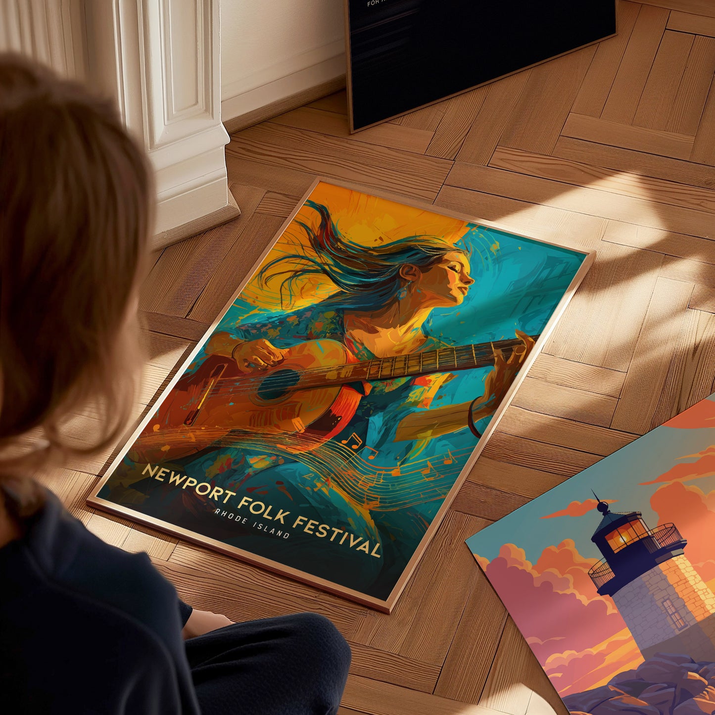 Newport Folk Festival Poster | Rhode Island Music Wall Art Print