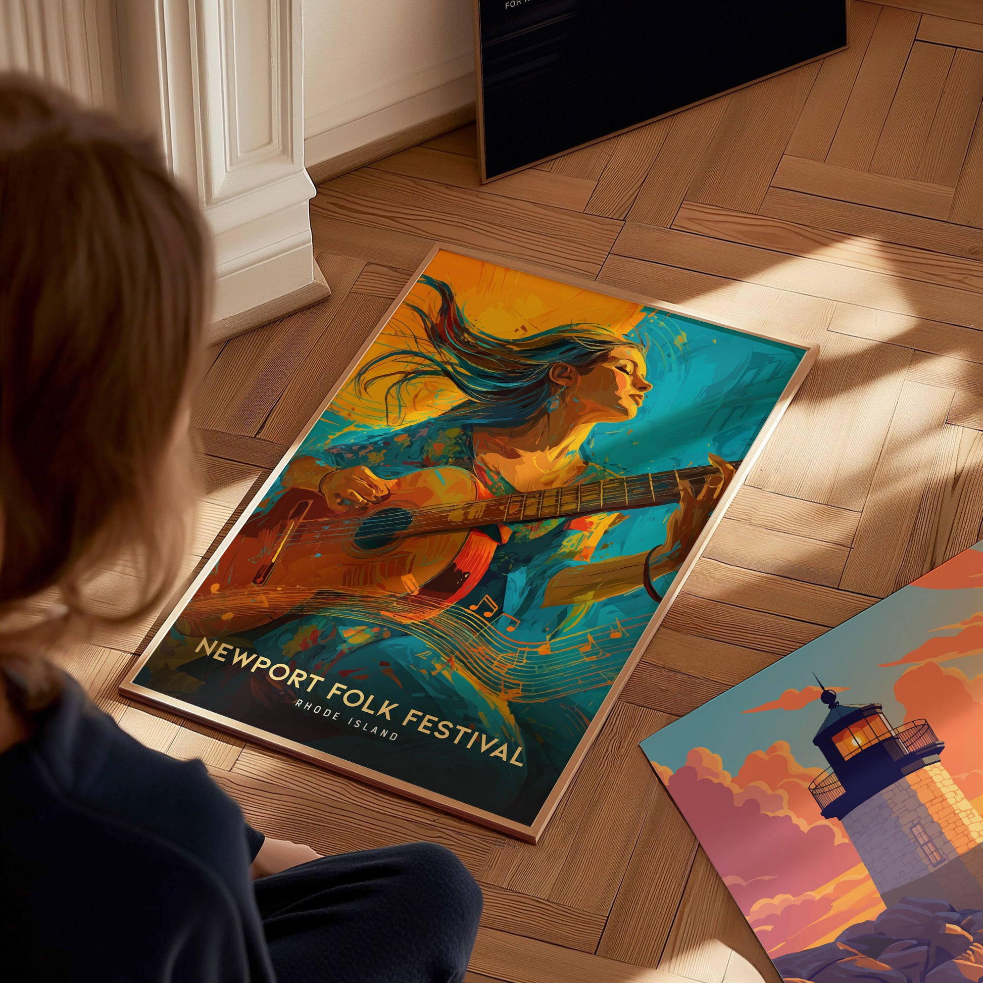 Newport Folk Festival Poster | Rhode Island Music Wall Art Print