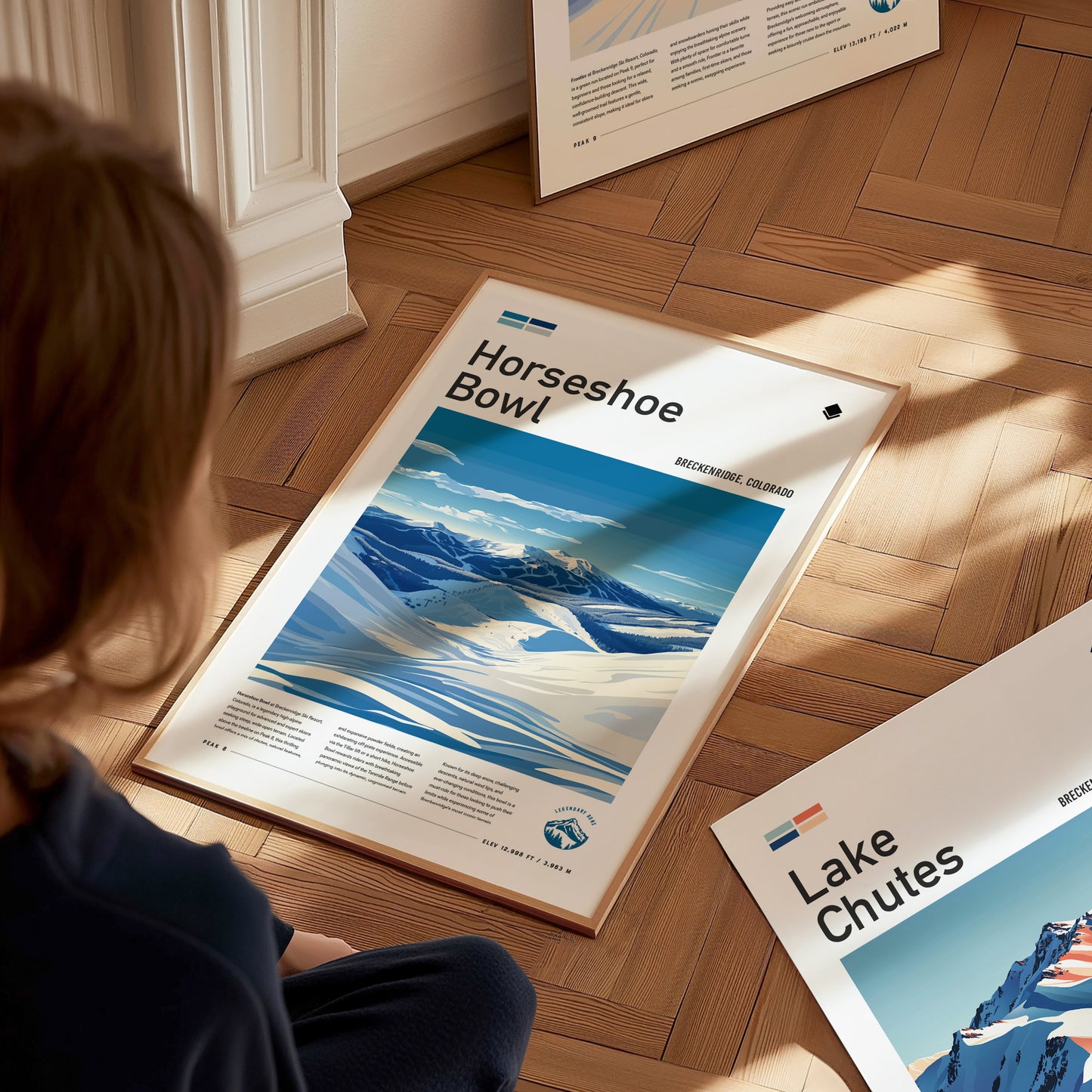 Horseshoe Bowl Breckenridge Poster | Colorado Ski Wall Art