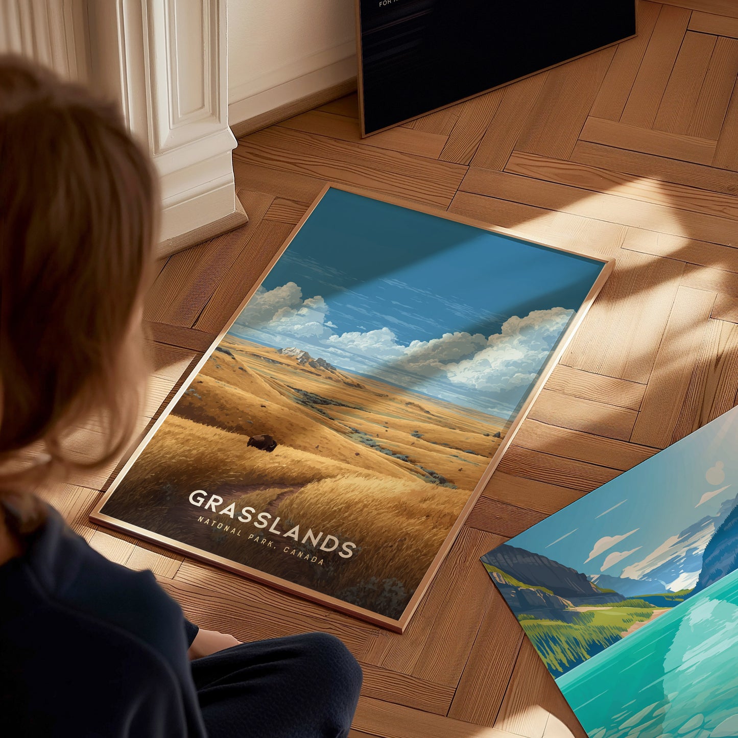 Grasslands National Park Poster | Canadian Bison Wall Art