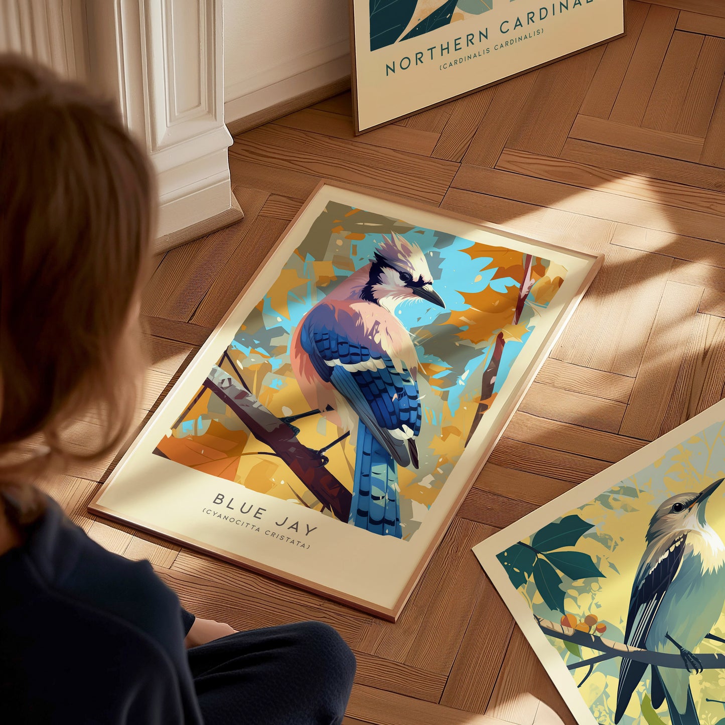 Blue Jay Audubon Print | Bird Lover Modern Wall Art | Framed or Unframed