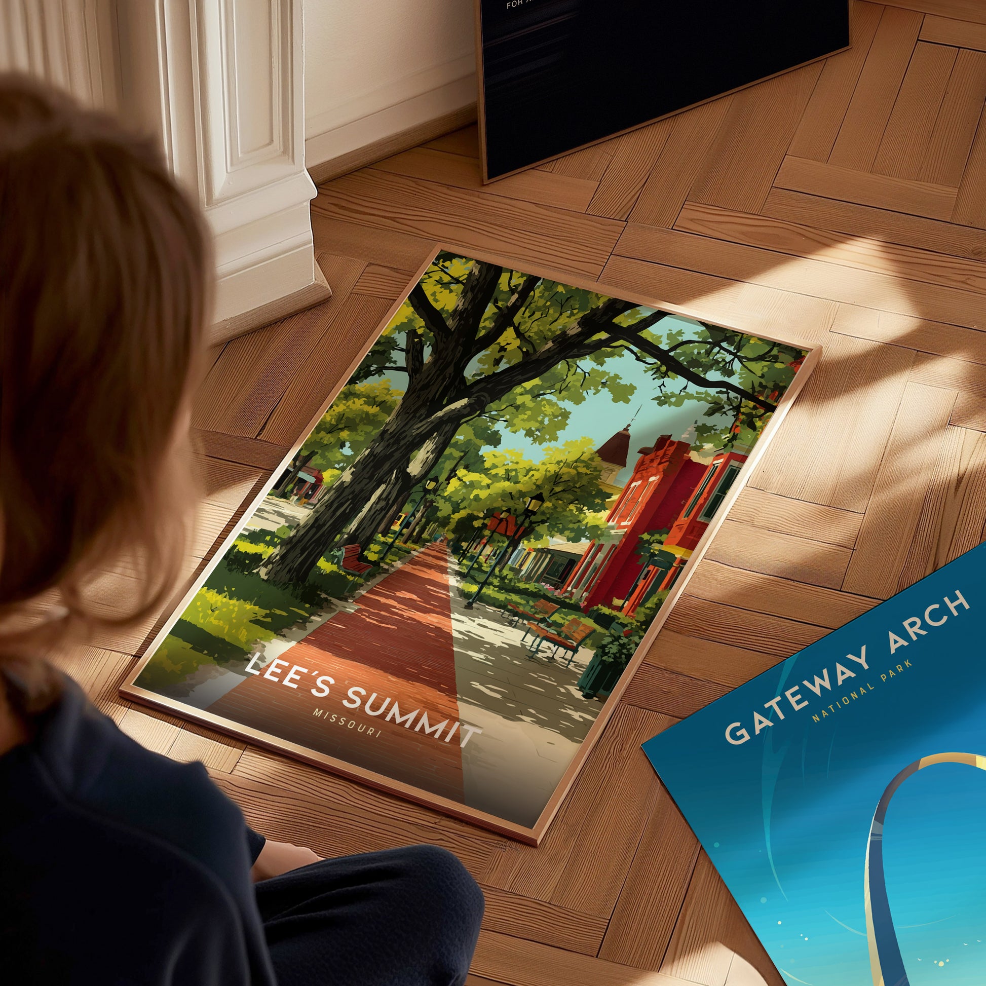 Lee's Summit Missouri Poster | Historic Downtown Wall Art Print