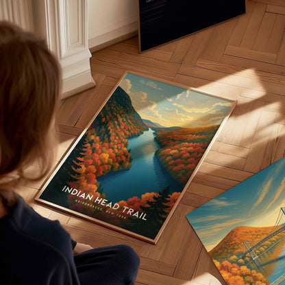 Indian Head Trail Poster | Adirondacks New York Wall Art
