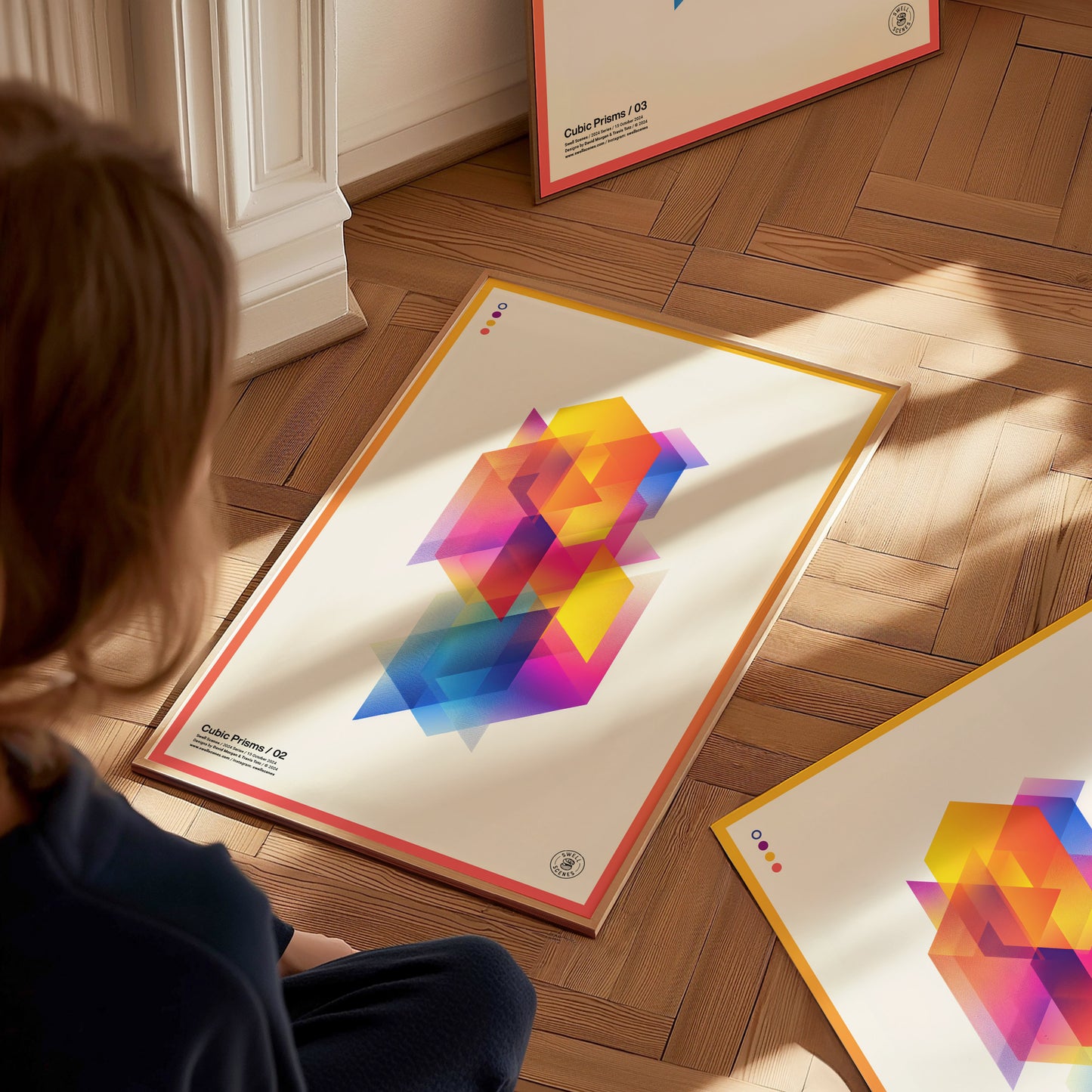 Cubic Prisms / 02 | Modern Abstract Poster | Geometric Wall Art | Framed or Unframed