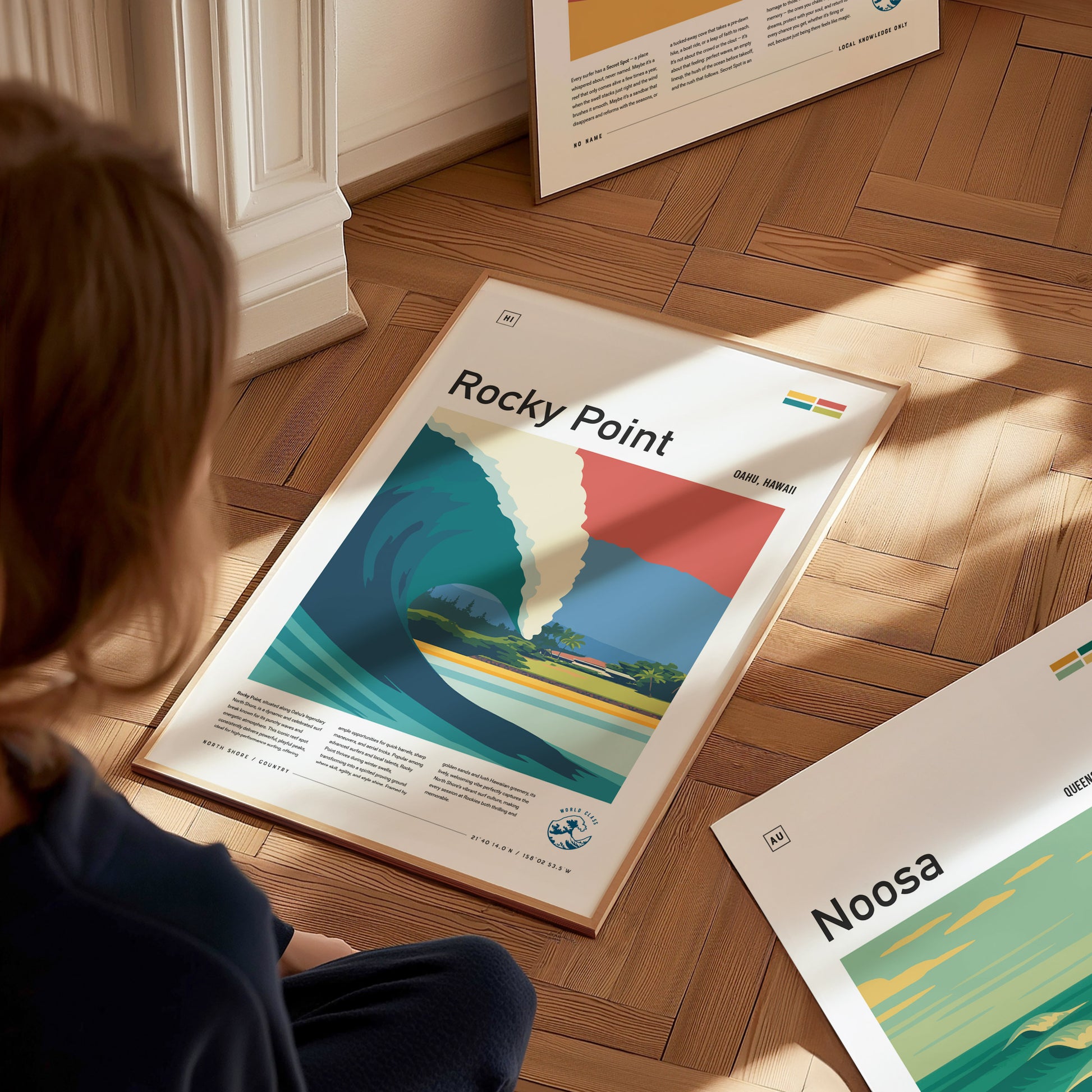 Rocky Point Surf Art | North Shore Oahu Hawaii Surfer Gift