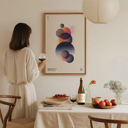 Spatial Spheres 01 Poster | Modern Abstract Art Minimalist Geometric