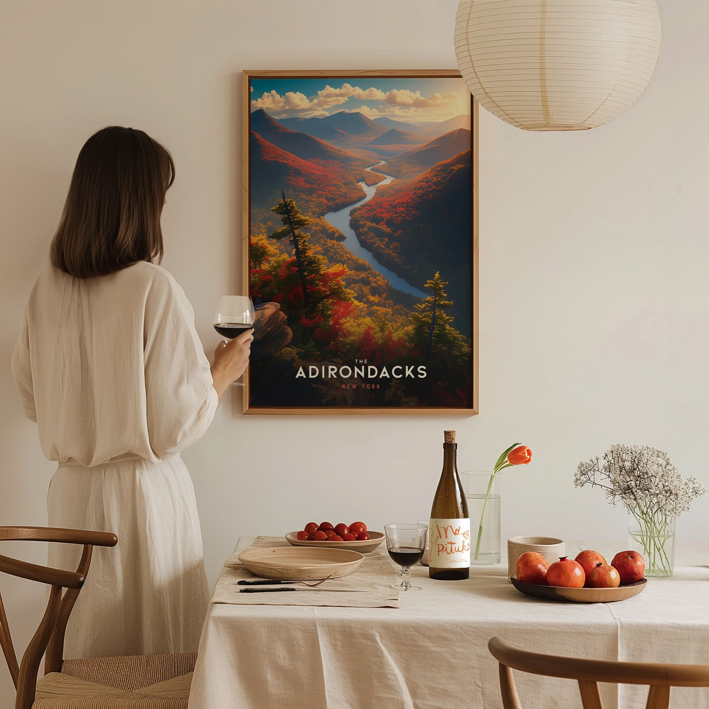 Adirondacks Mountains New York Poster | Scenic NY Nature Wall Art | Framed or Unframed