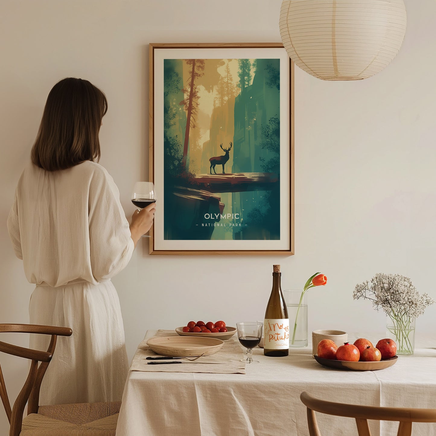 Olympic National Park Minimalist Poster | Pacific Northwest Wall Art Print