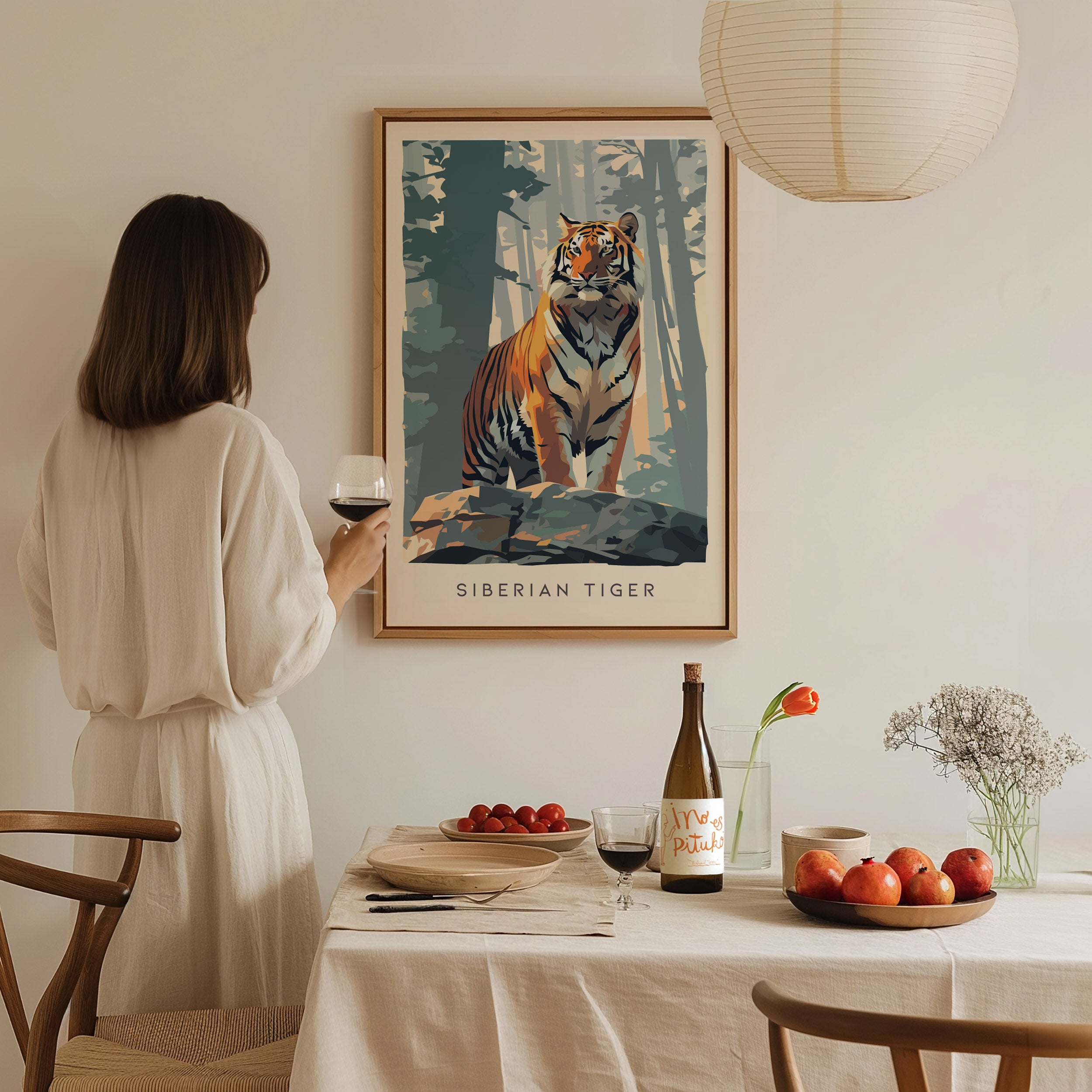 Siberian Tiger, Wildlife Poster | Majestic Wilderness Big Cat Wall